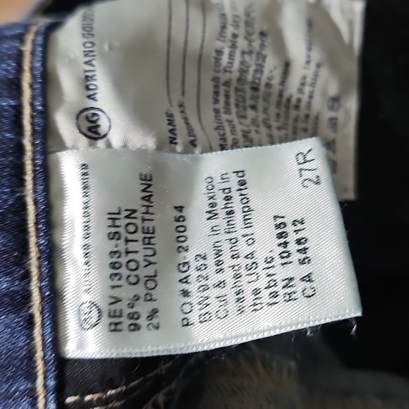 Ag Adriano Goldschmied Low Waisted Stilt Crop Skinny Denim Jeans Size 27 - Picture 4 of 5
